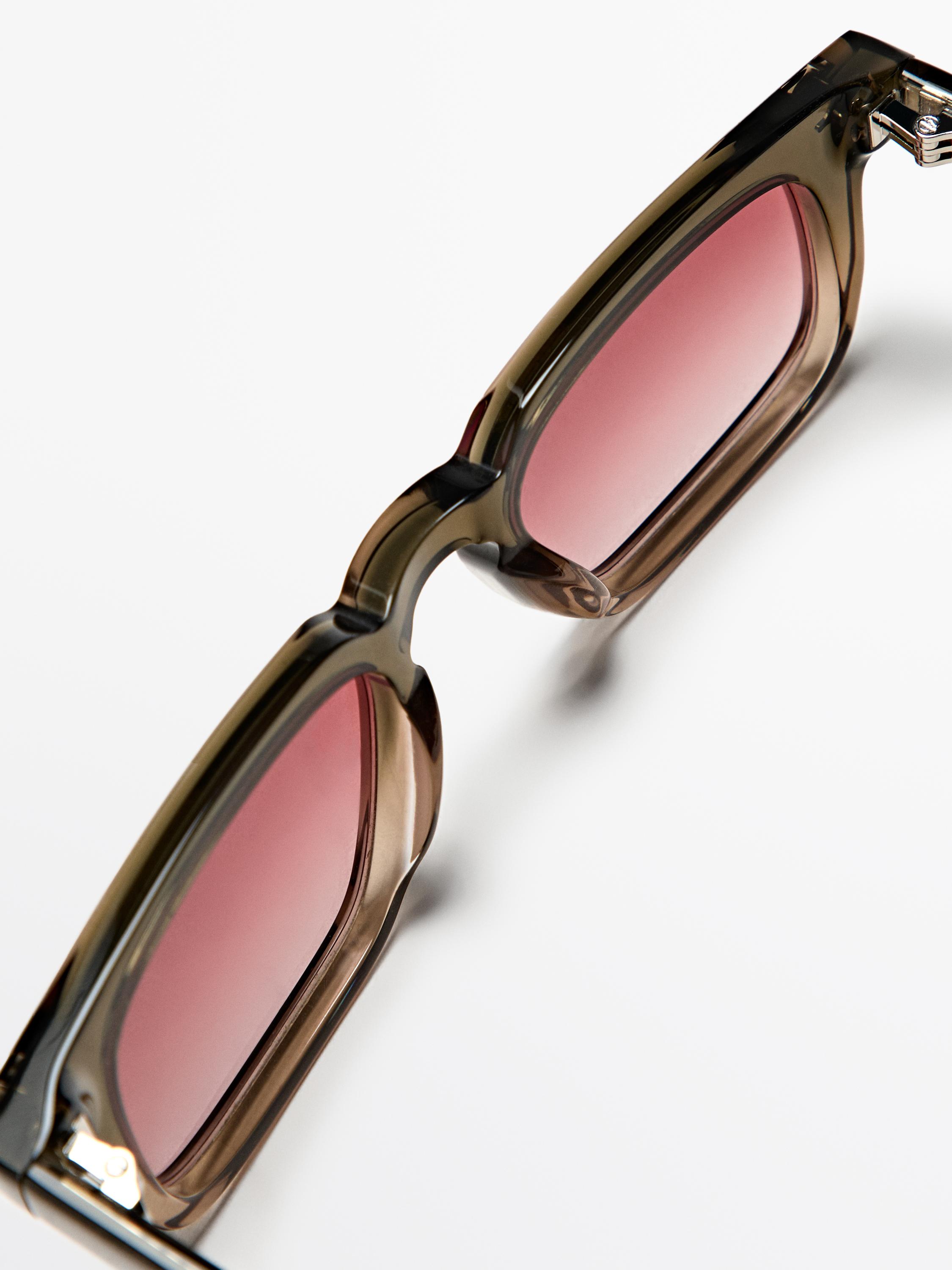 Narrow rectangular sunglasses